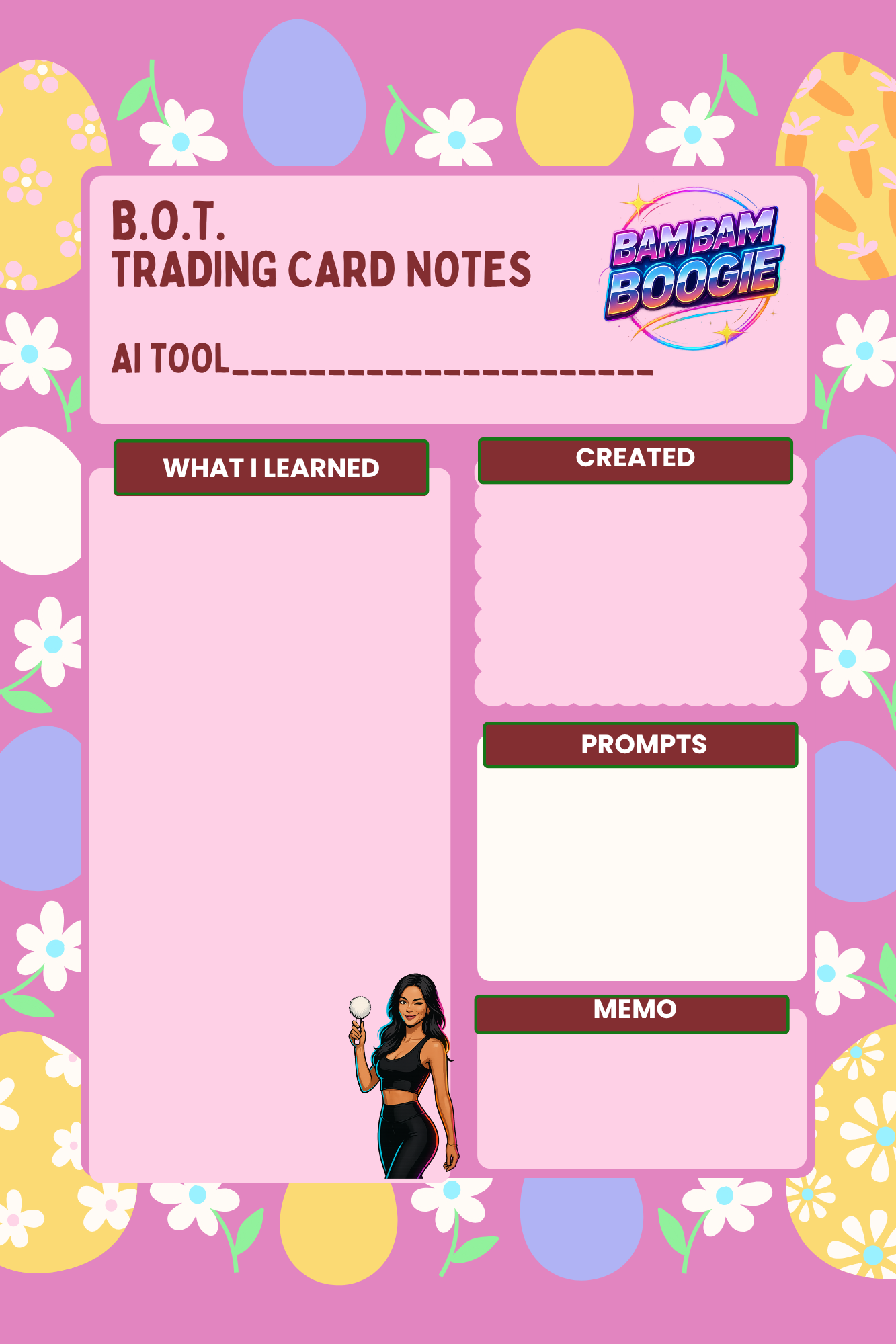 AI Daily Prompt Planner — AI Tools Notebook & Workflow Journal
